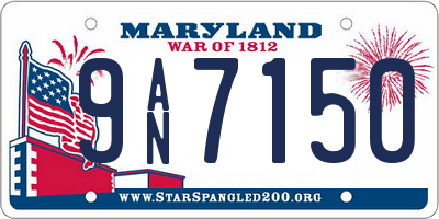 MD license plate 9AN7150