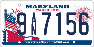 MD license plate 9AN7156