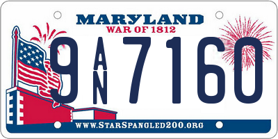 MD license plate 9AN7160