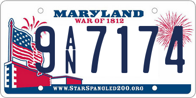 MD license plate 9AN7174