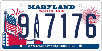 MD license plate 9AN7176