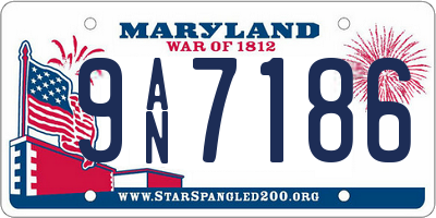 MD license plate 9AN7186