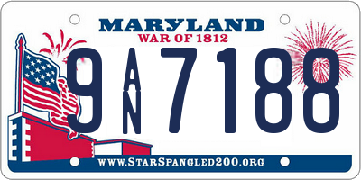 MD license plate 9AN7188