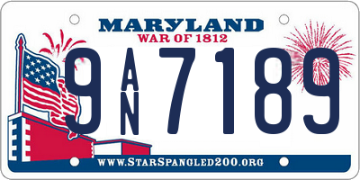 MD license plate 9AN7189