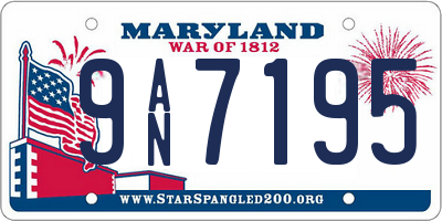 MD license plate 9AN7195
