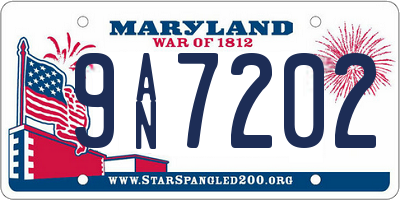 MD license plate 9AN7202