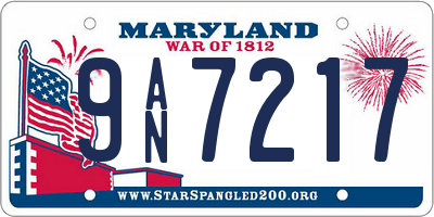 MD license plate 9AN7217