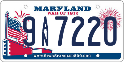 MD license plate 9AN7220