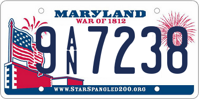 MD license plate 9AN7238