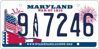 MD license plate 9AN7246