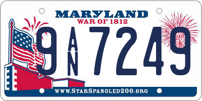 MD license plate 9AN7249