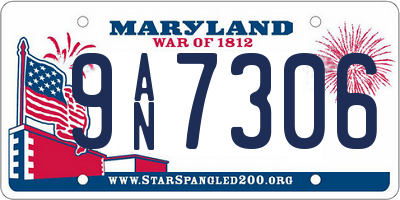 MD license plate 9AN7306