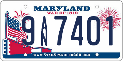 MD license plate 9AN7401