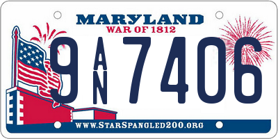 MD license plate 9AN7406