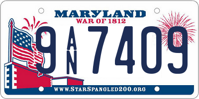 MD license plate 9AN7409