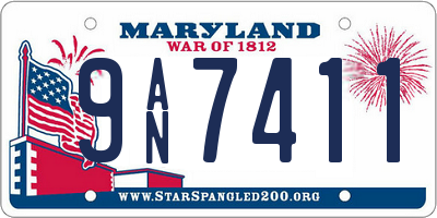 MD license plate 9AN7411