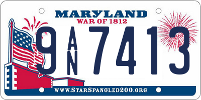 MD license plate 9AN7413