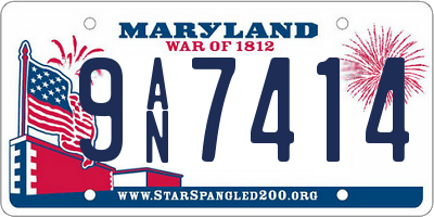MD license plate 9AN7414