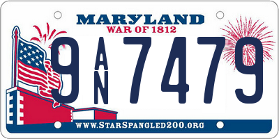MD license plate 9AN7479