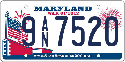 MD license plate 9AN7520