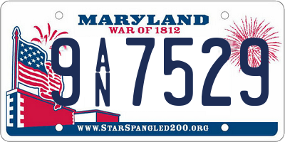 MD license plate 9AN7529