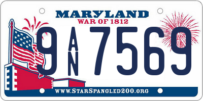 MD license plate 9AN7569