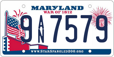 MD license plate 9AN7579