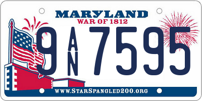 MD license plate 9AN7595