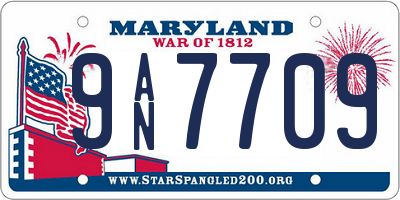 MD license plate 9AN7709