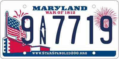 MD license plate 9AN7719