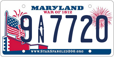 MD license plate 9AN7720