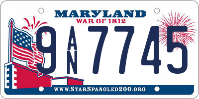 MD license plate 9AN7745