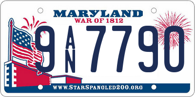 MD license plate 9AN7790