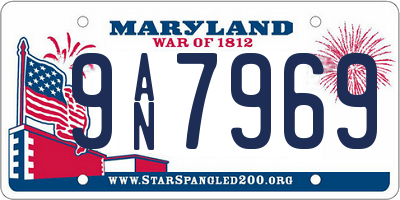MD license plate 9AN7969