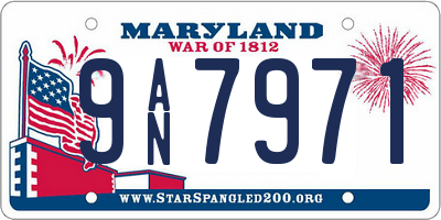 MD license plate 9AN7971