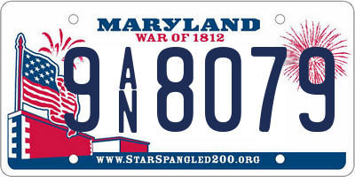 MD license plate 9AN8079
