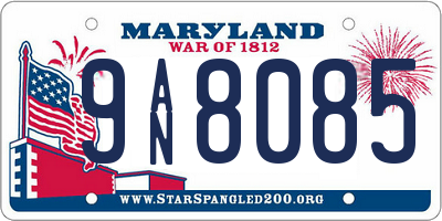 MD license plate 9AN8085