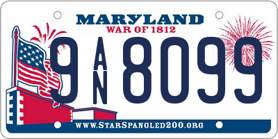 MD license plate 9AN8099