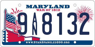 MD license plate 9AN8132