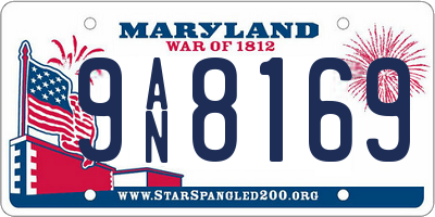 MD license plate 9AN8169