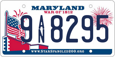 MD license plate 9AN8295