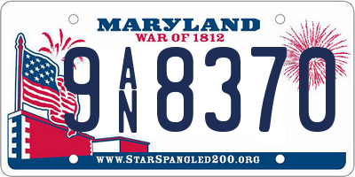 MD license plate 9AN8370