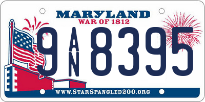 MD license plate 9AN8395