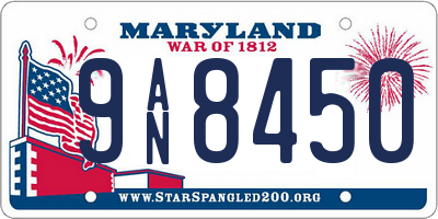 MD license plate 9AN8450