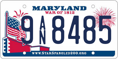 MD license plate 9AN8485