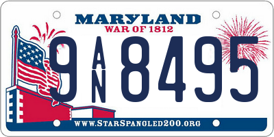 MD license plate 9AN8495