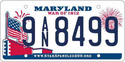 MD license plate 9AN8499