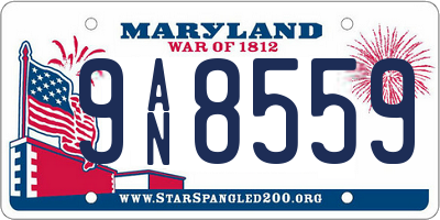 MD license plate 9AN8559