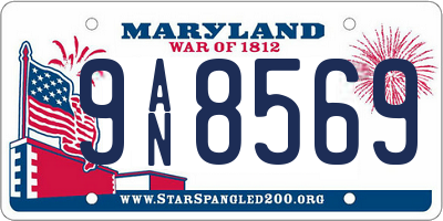 MD license plate 9AN8569