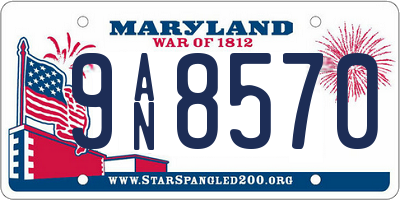 MD license plate 9AN8570